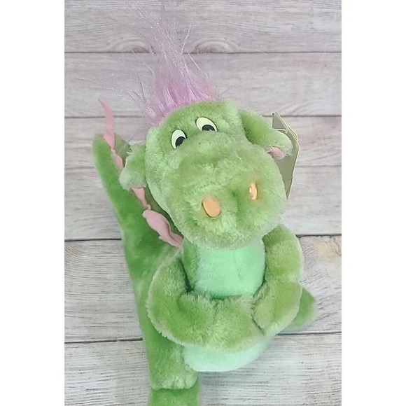 Vintage Disney Store Pete's Dragon Plush Elliot Stuffed Animal Green 10" 1970's - Picture 5 of 7